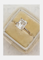 2.0 CT Radiant Cut Moissanite Solitaire Engagement Ring