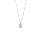 0.35 CT-1.50 CT Oval Cut Moissanite Solitaire Layering Necklace