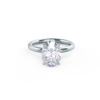 1.75 CT Oval Cut Solitaire Moissanite Engagement Ring