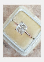 2.92ct Cushion Cut Moissanite Solitaire Engagement Ring