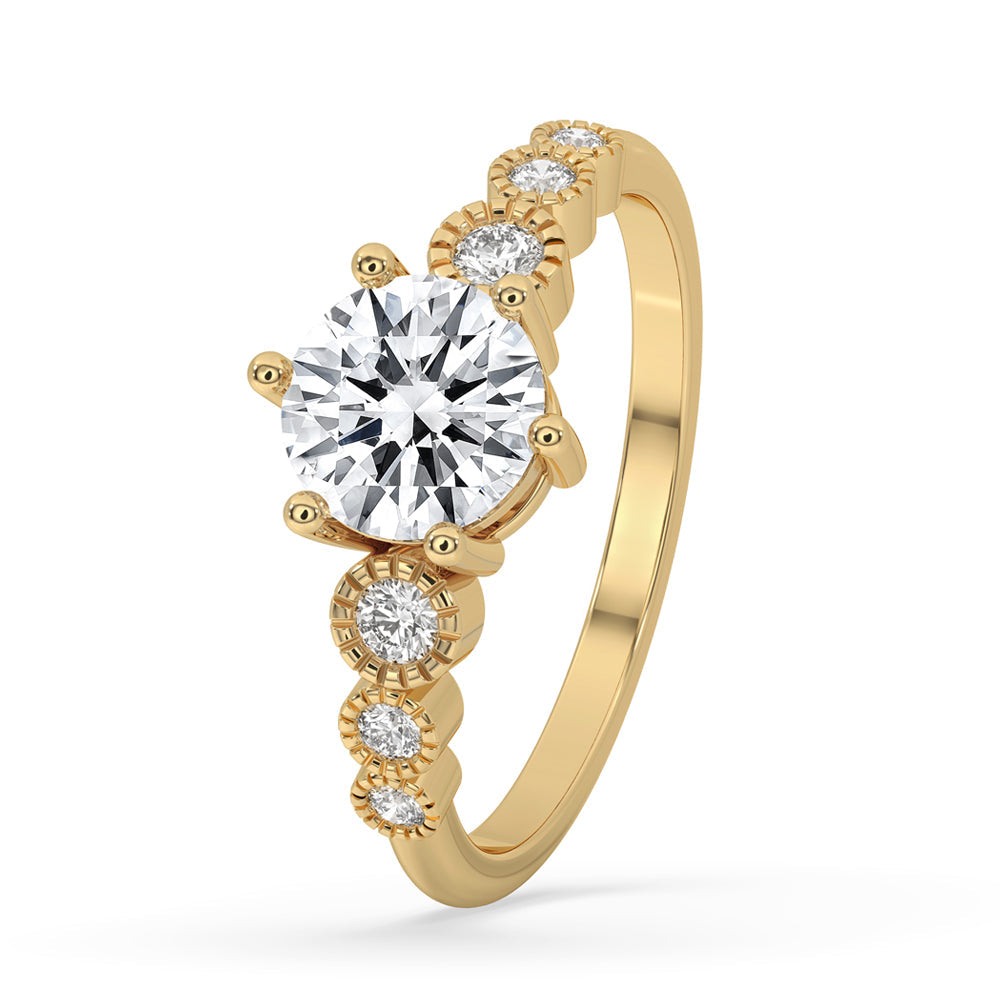 Round Diamond Engagement Ring With 6 Prong Style Secondary image