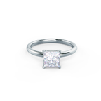 1.75 CT Princess Cut Moissanite Solitaire Engagement Ring