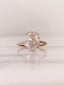 2.80 CT Oval Moissanite Hidden Halo Pave Setting Engagement Ring