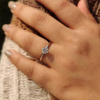 Round Cut Ring In White Gold
