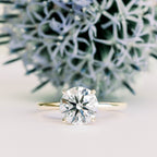 1.75 CT Round Brilliant Cut Moissanite Solitaire Engagement Ring