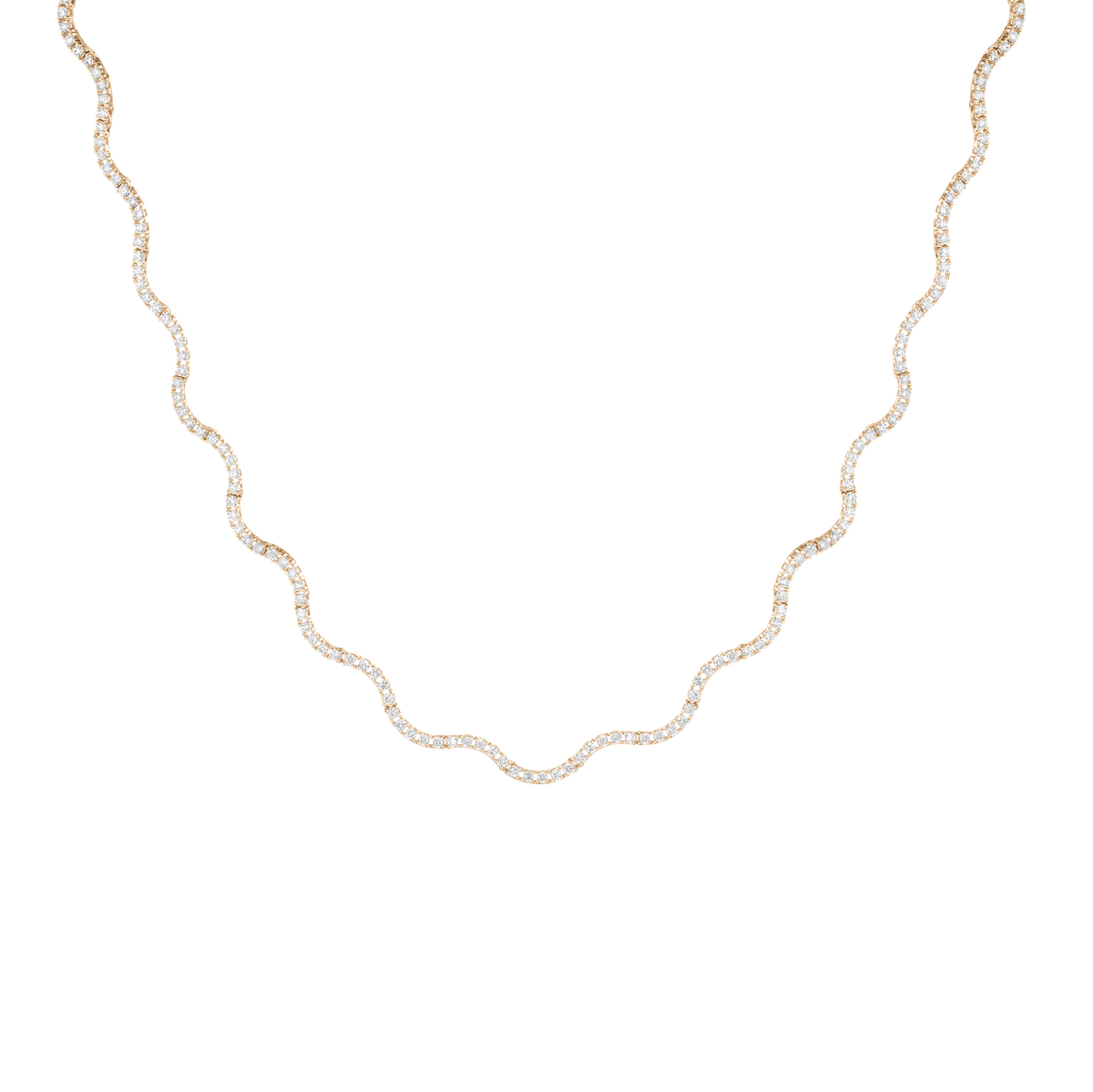 Round Cut Moissanite Diamond Tennis Necklace