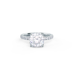 2.50 CT Cushion Moissanite Pave Setting Engagement Ring