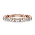 Unique Emerald Eternity Band - Rose Gold
