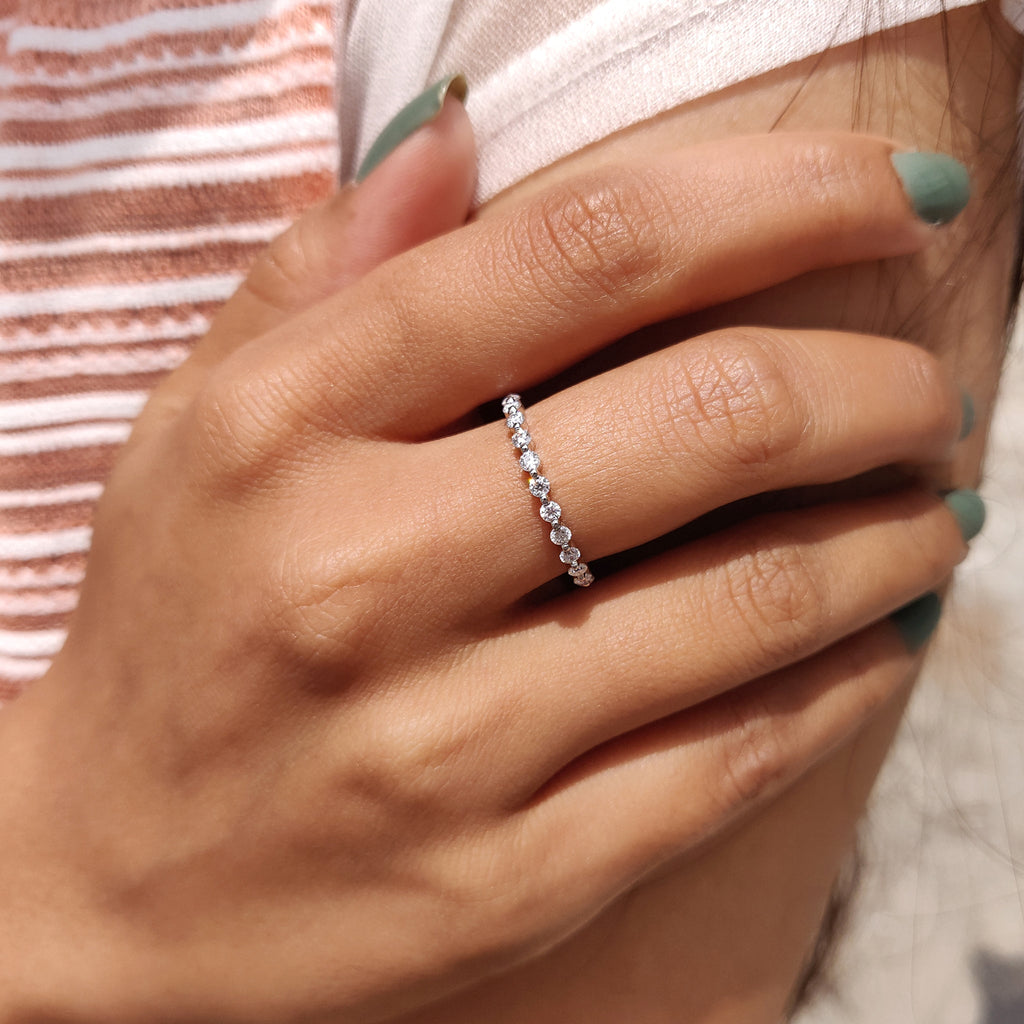 3/4 Eternity Band In Round Cut