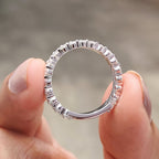 3/4 Eternity Band In Round Cut Double Row Setting