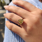 Trillion Cut Engagement Ring With Hidden Halo