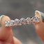 Round Moissanite Bezel Set Wedding Band