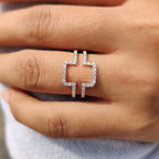 Round Cut Ring Enhancer Wedding Band In Wrap Guard style