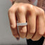 Moissanite Oval Eternity Band In Trellis Setting