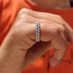 Round Moissanite Full Eternity Band