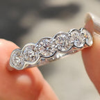 Bezel Set Round Cut Wedding Band