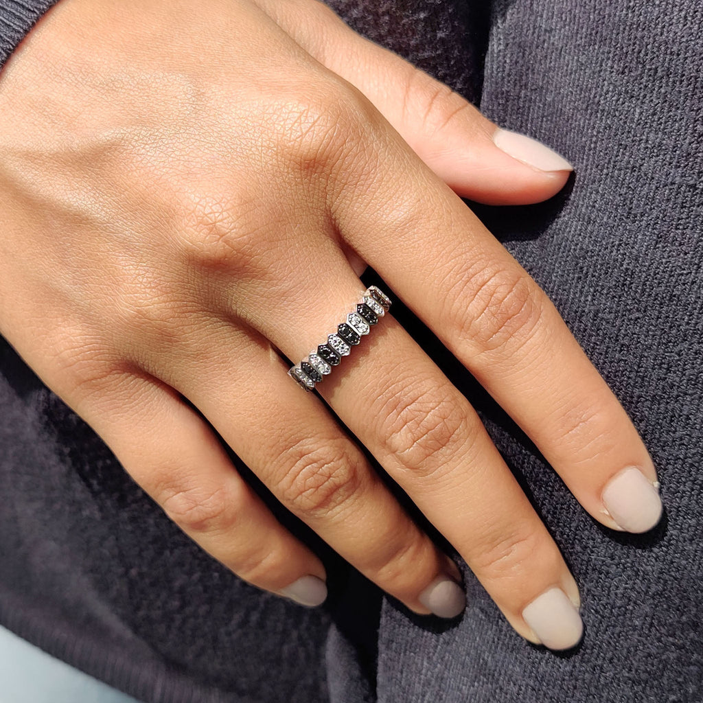 Black and White Wedding Band