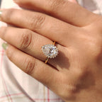 Pear Cut Engagement Ring With Halo Setting