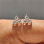 3 Stone Stud Earring In Round  Cut Moissanite