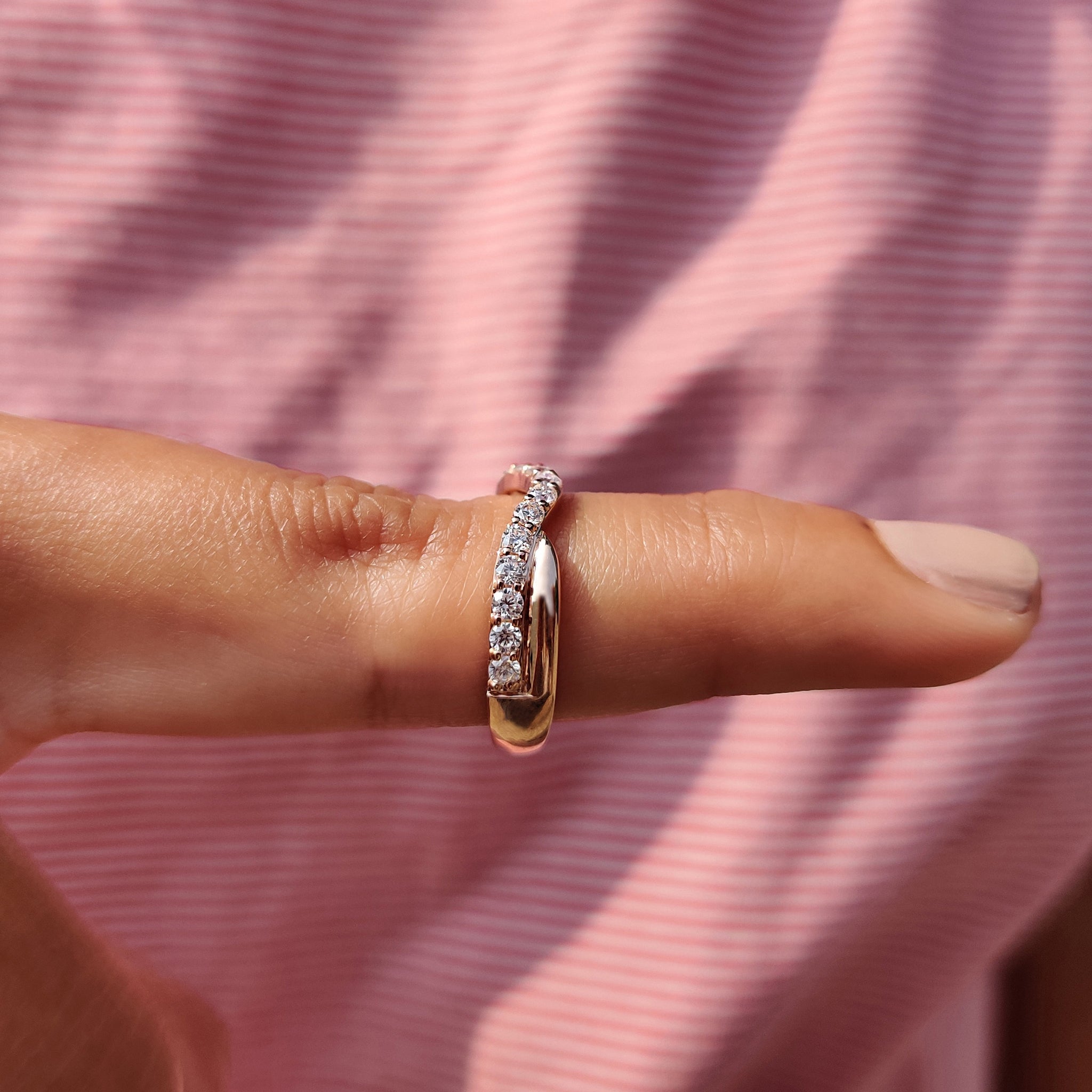 Stackable Curved Wedding Band Secondary image