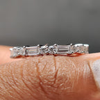 Moissanite Baguette Band In Full Eternity Style
