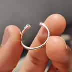 Open Gap Wedding Band With Marquise And  Round Diamond