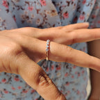 Half Eternity Band In Round Cut style