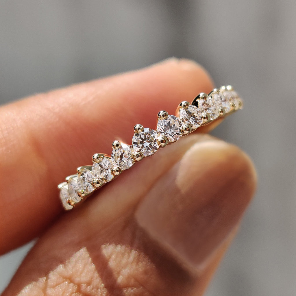 Yellow Gold Round Cut Eternity Band