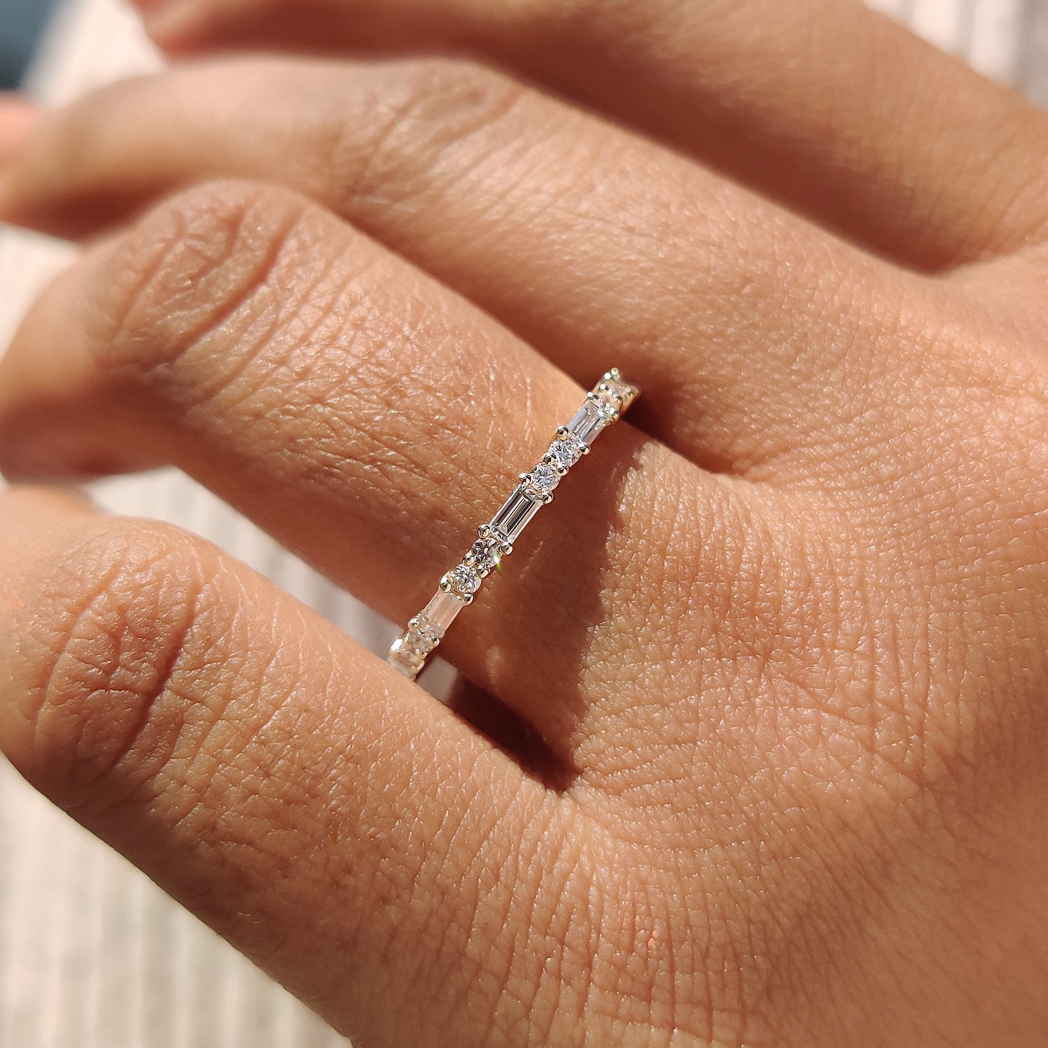 Baguette Diamond Band - IGI Certified