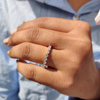 Shared Prong Rose Gold Eternity Band