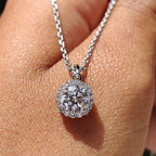 Halo Pendant – Round Cut Diamond