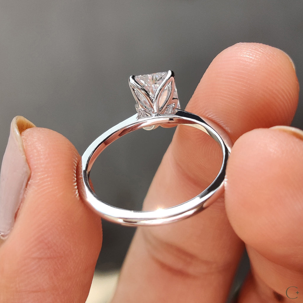 Radiant Cut Engagement Ring In Solitaire Style