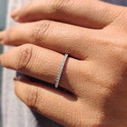 Half Eternity Wedding Band - Round Diamonds