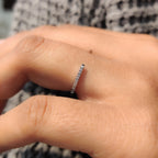 Round Diamond Band with Open Gap Design