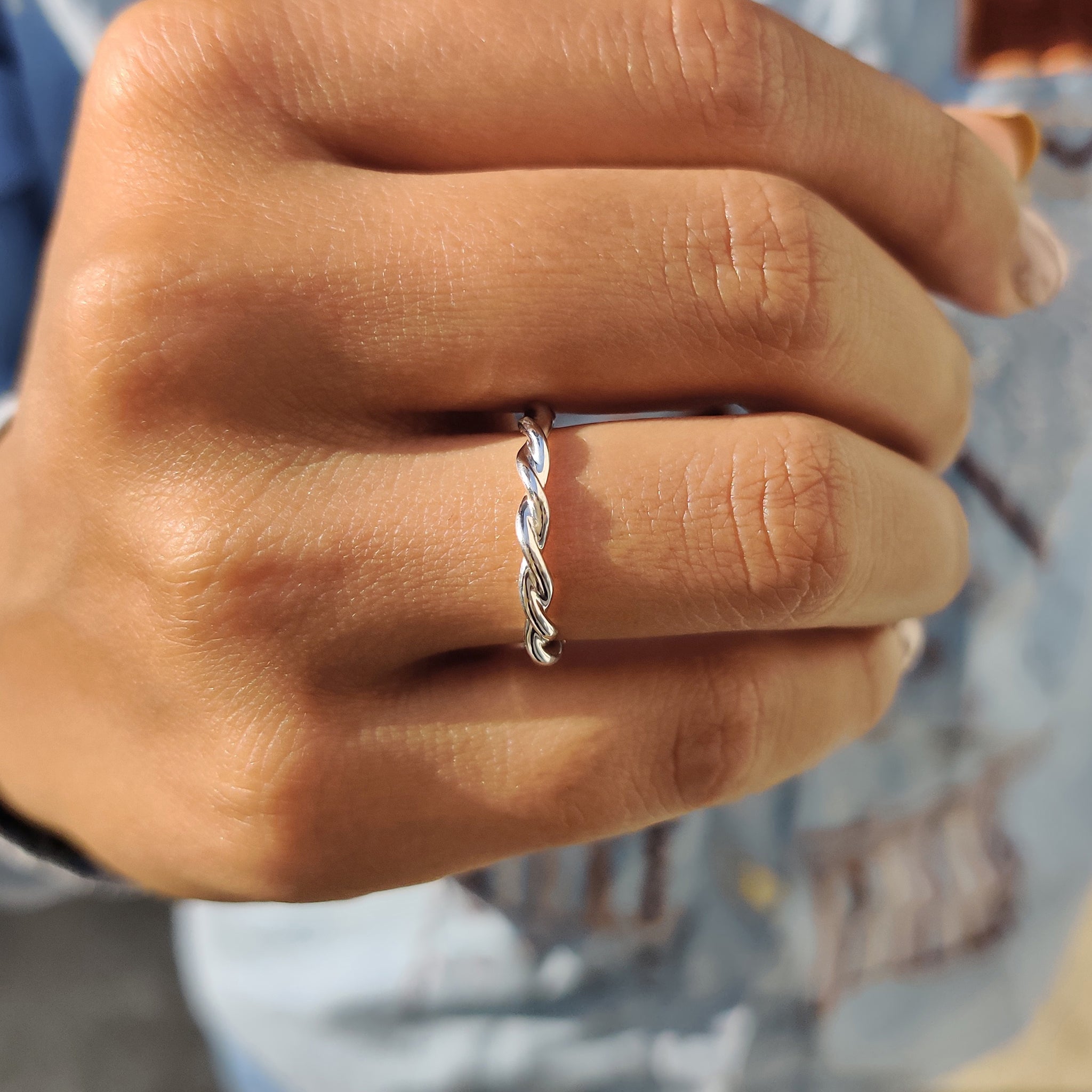 White Gold Wedding Band – Twisted Style