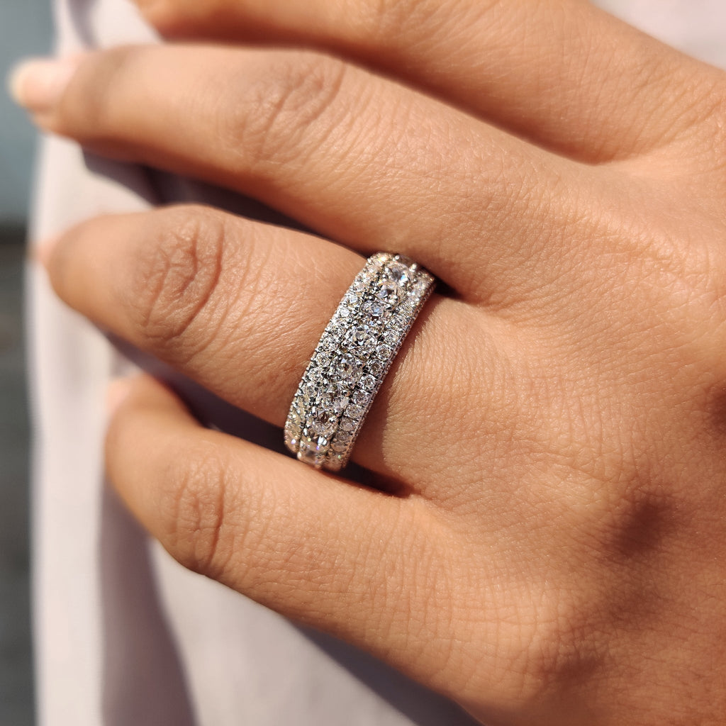 Old European Cut Multi Row Anniversary Band