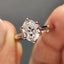 Oval Cut Engagement Ring With Hidden Blue Stone
