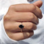 Double Prong Back Oval Cut Engagement Ring