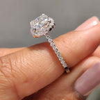 Cushion Cut Engagement Ring With Cathedral Setting