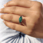 Green Marquise Ring With Solitaire Style