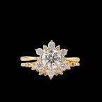 1ct Round Lab Grown Diamond Halo Engagement Ring  IGI certified diamond DisneyValley