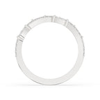 Twisted Wedding Band – Unique Round Diamond Setting