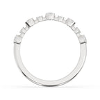 Half Eternity Wedding Band - Round Diamond