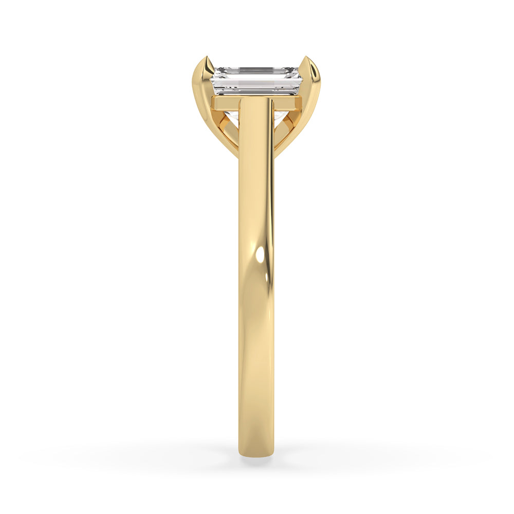 Two Carat Emerald Cut Diamond Ring