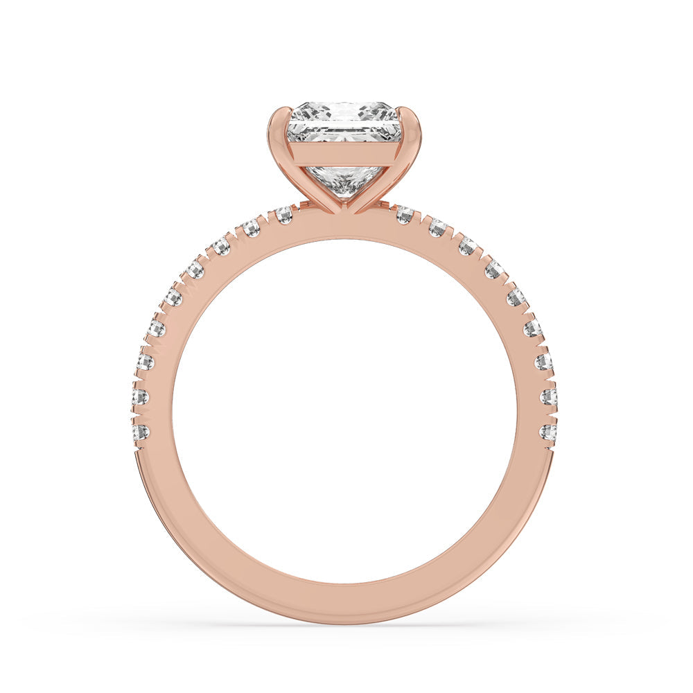 Two Carat Princess Cut Diamond Claw Prong Perfection