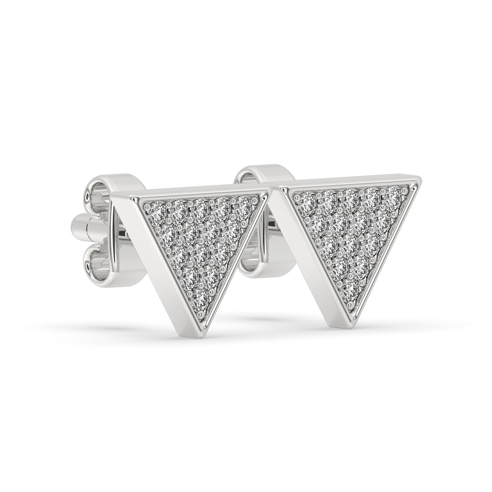 Triangle Earring In White Gold Image secondaire du produit