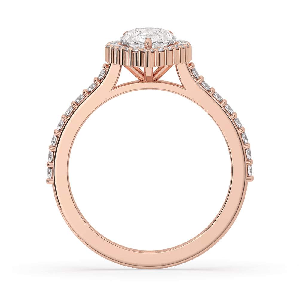 Pear Shaped Engagement Ring In Elegant Prong Setting Secondary image