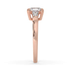 Diamond Baguette Ring with Three Stone Setting