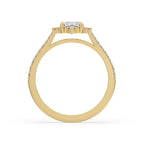 Unique Engagement Ring - Emerald With Round Side Stones