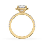 2 Carat Cushion Cut Diamond Ring With Pave Band